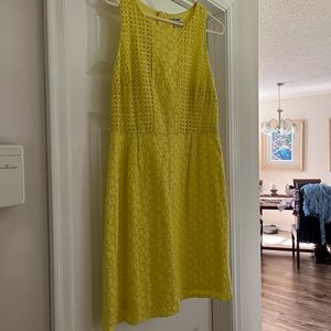 Sunny yellow eyelet dress!